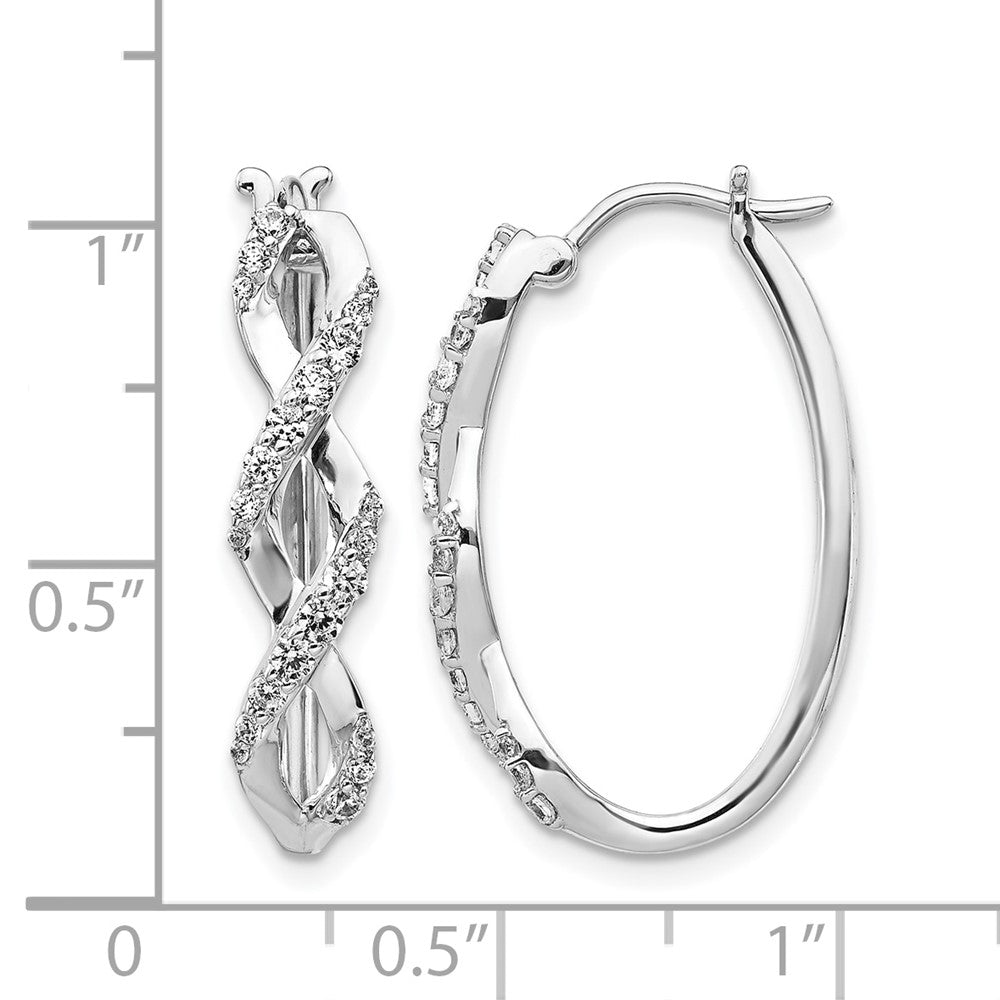 14k White Gold Diamond Fancy Earrings
