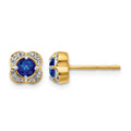 14k Diamond and Sapphire Fancy Earrings