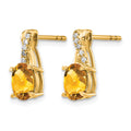 14k Citrine and Diamond Earrings