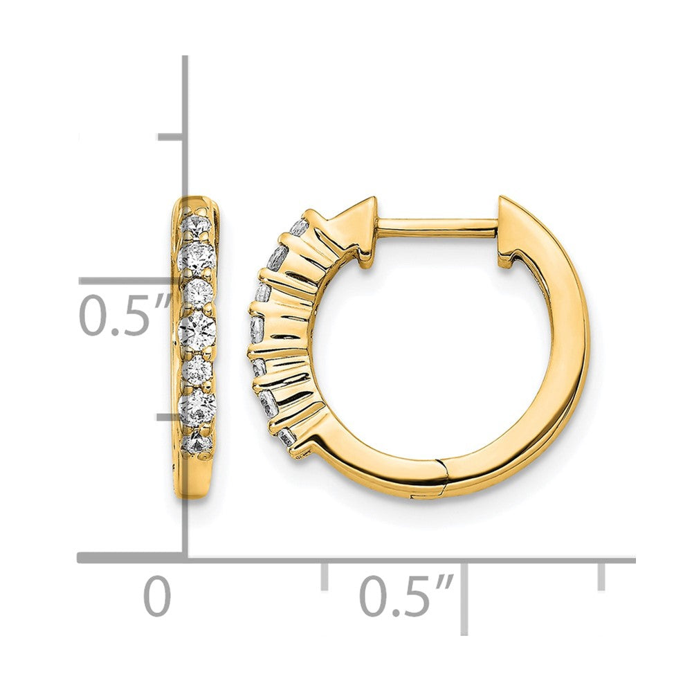 10k Diamond Hinged Hoop Earrings