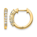 14k Diamond Hinged Hoop Earrings