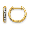 14k Diamond Hinged Hoop Earrings
