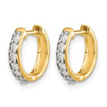 14k Diamond Hinged Hoop Earrings