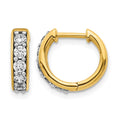 14k Diamond Hinged Hoop Earrings