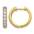14k Diamond Hinged Hoop Earrings