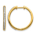 10k Diamond Hinged Hoop Earrings