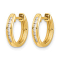 14k Diamond Hinged Hoop Earrings