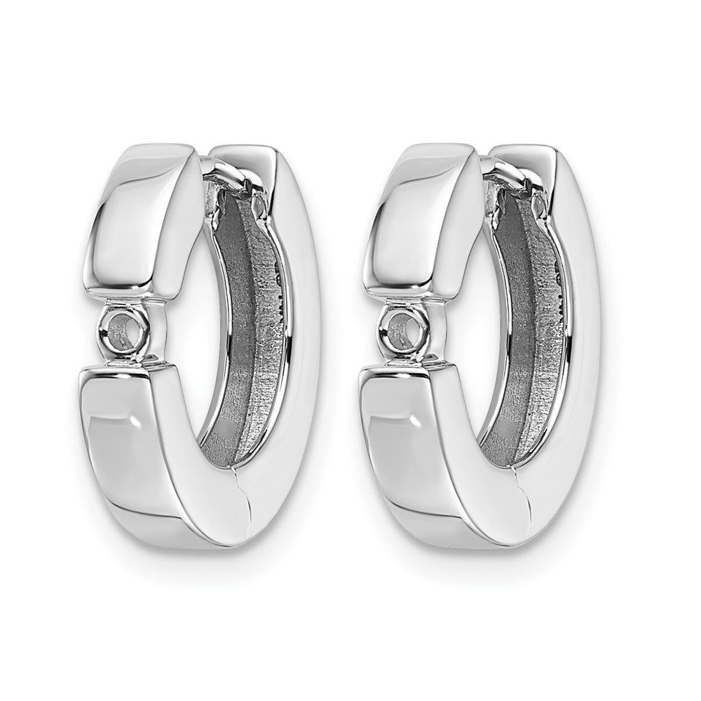 14k White Gold 2-2.7mm Round Hinged Hoop Earrings Mountings