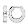 14k White Gold 2-2.7mm Round Hinged Hoop Earrings Mountings