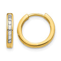 10k Diamond Hinged Hoop Earrings