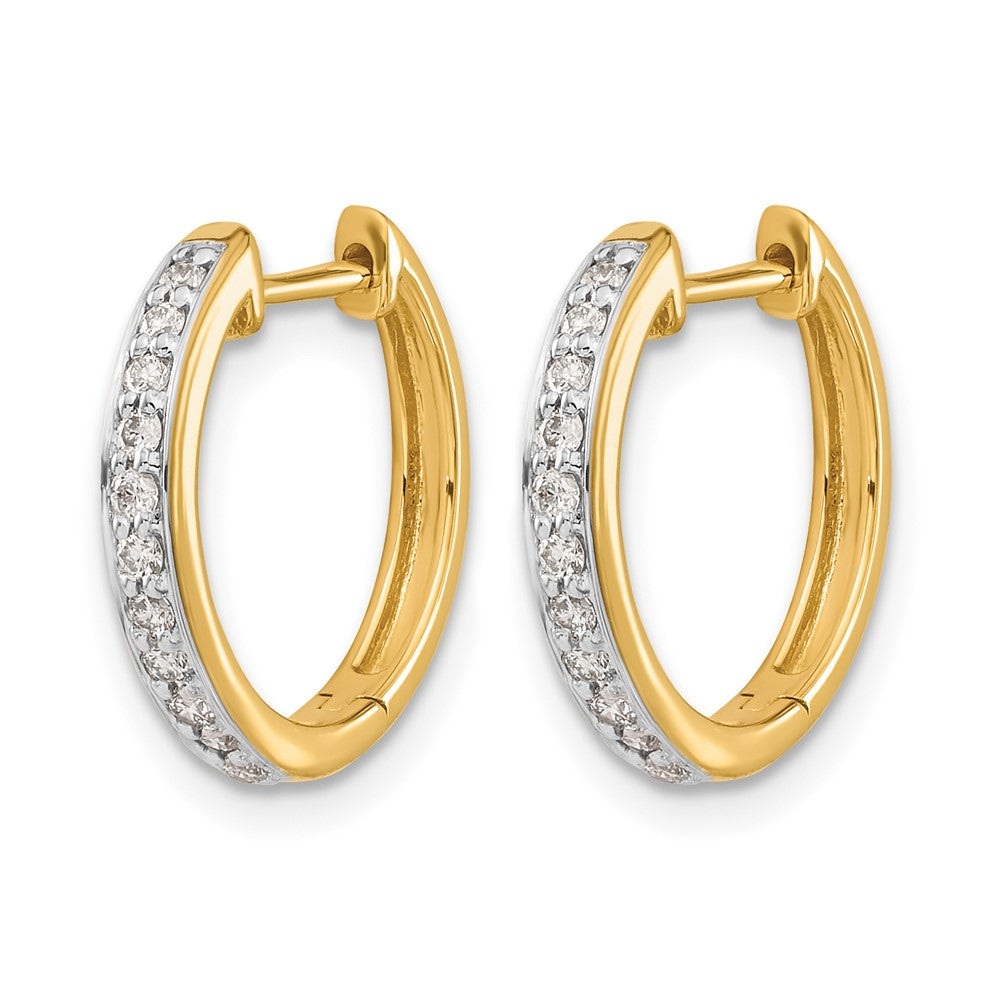 10k Diamond Complete Hinged Hoop Earrings