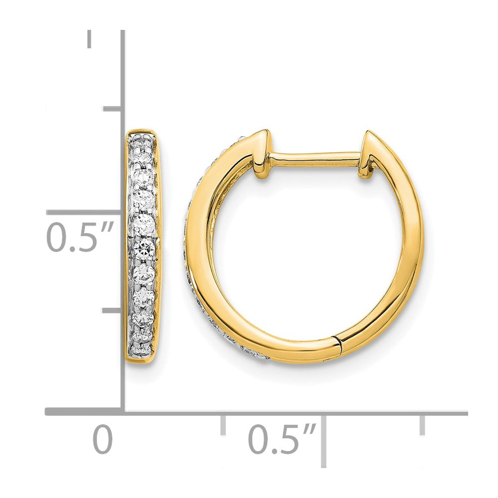 10k Diamond Complete Hinged Hoop Earrings