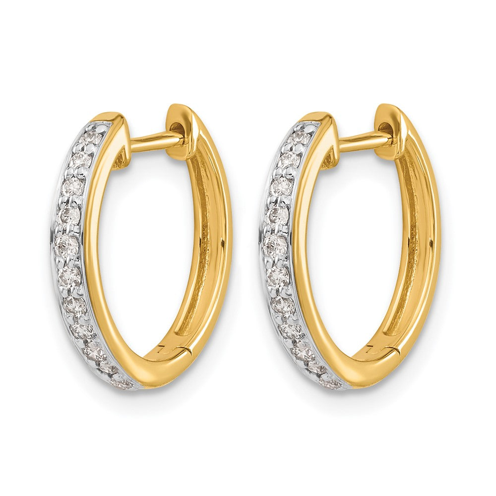 14k Diamond Complete Hinged Hoop Earrings