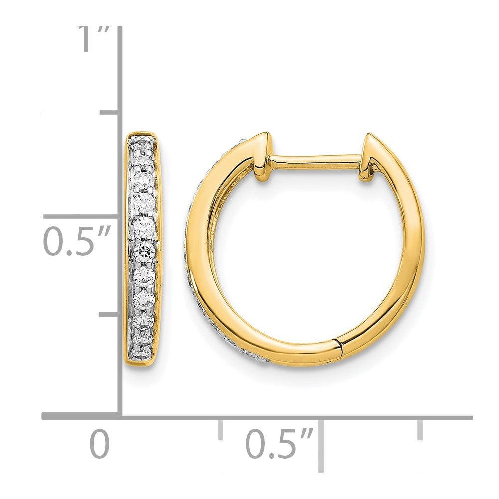 14k Diamond Complete Hinged Hoop Earrings