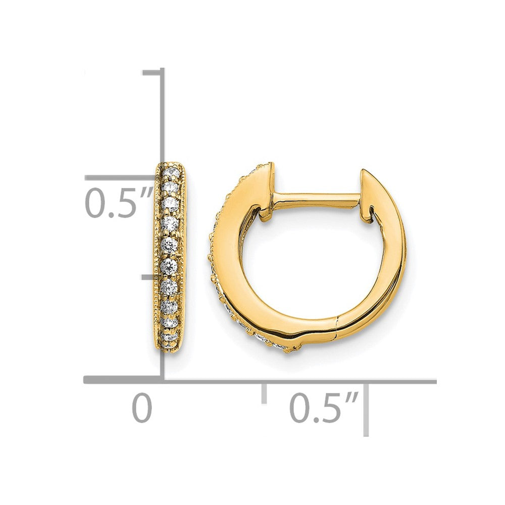 10k Diamond Hinged Hoop Earrings