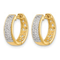14k Diamond Hinged Hoop Earrings