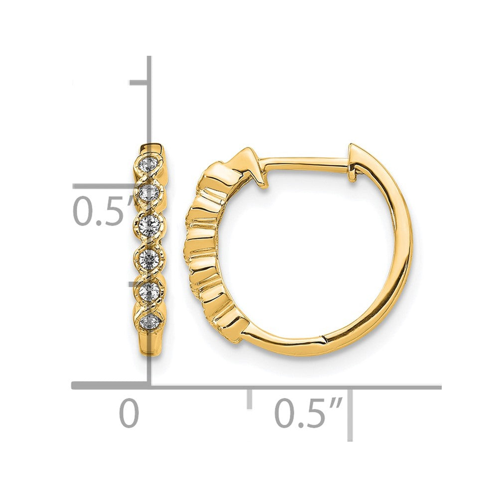 10k Diamond Hinged Hoop Earrings