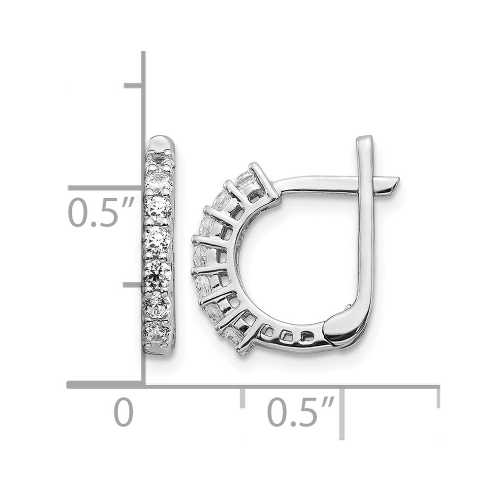 14k White Gold Fancy Hinged Diamond Earrings