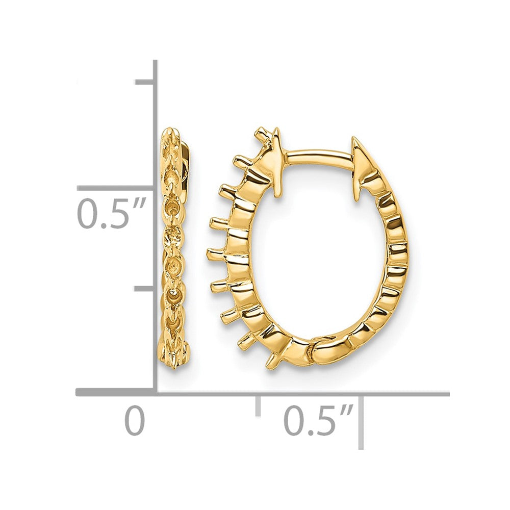 14k Diamond Hinged Hoop Earring Mountings