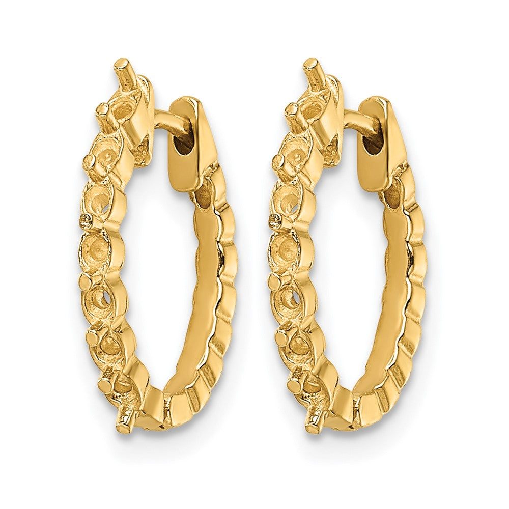 14k Diamond Hinged Hoop Earring Mountings