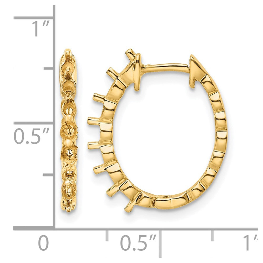 14k Diamond Hinged Hoop Earring Mountings