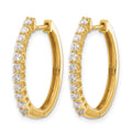 14k Diamond Hinged Hoop Earrings