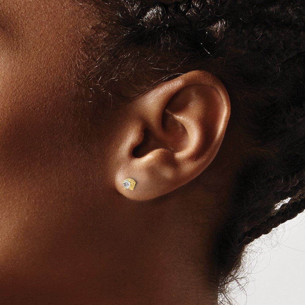 14k Diamond Post Earrings