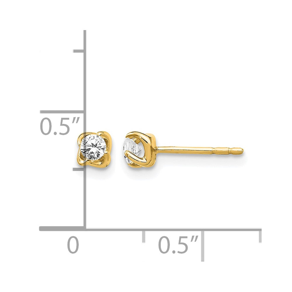 14k Diamond Post Earrings