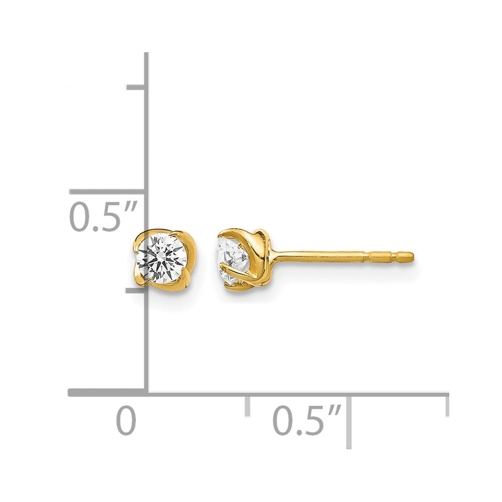 14k Diamond Post Earrings