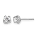 14k White Gold Fancy Twist Diamond Earrings