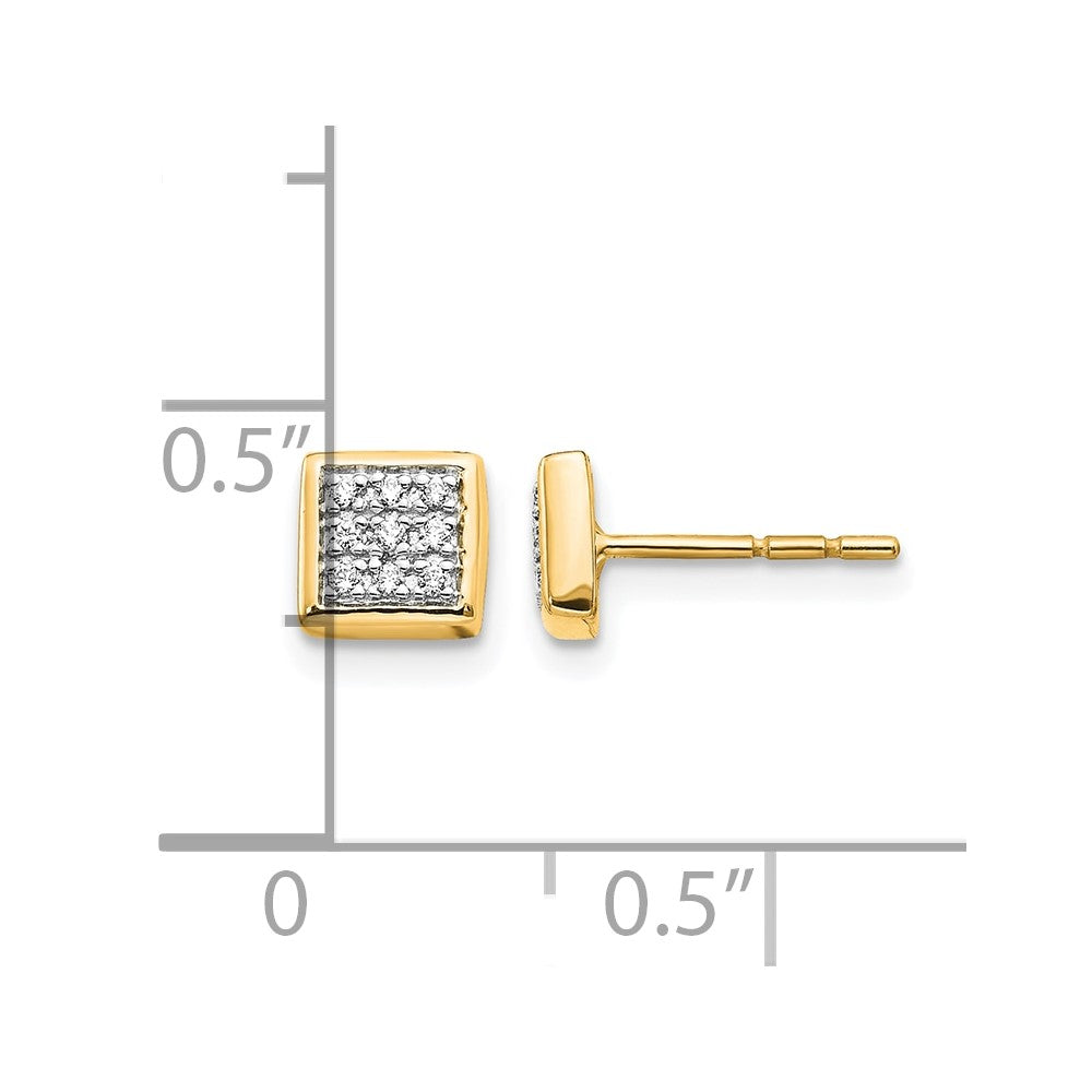10k Diamond Post Earrings