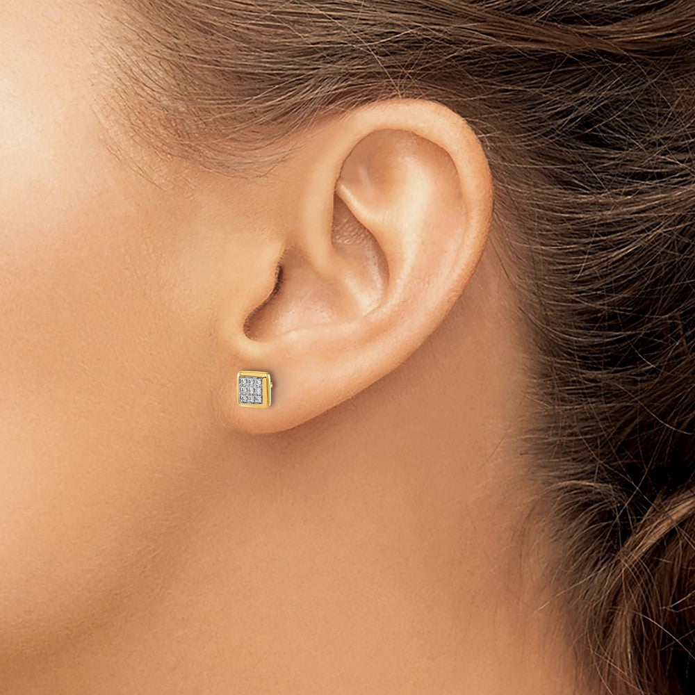 14k Diamond Post Earrings