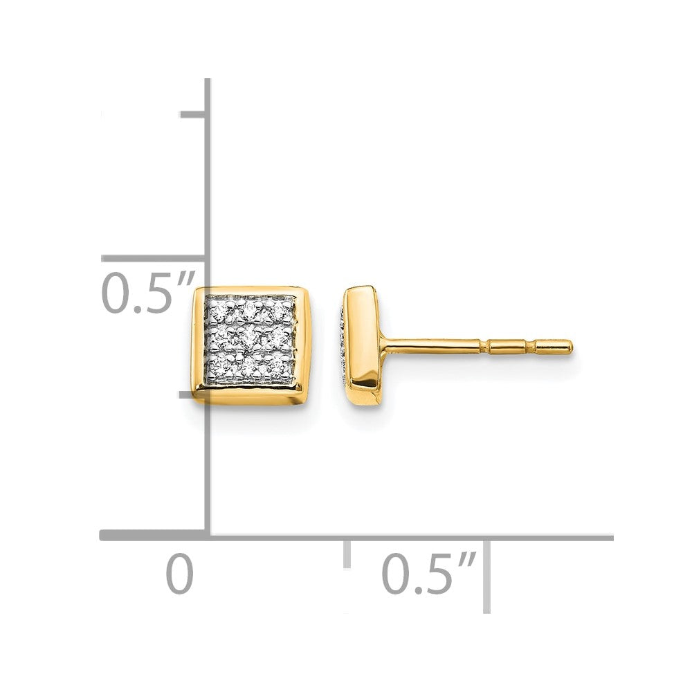14k Diamond Post Earrings