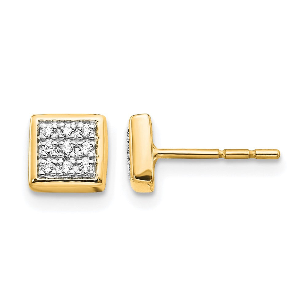 14k Diamond Post Earrings