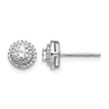 14k White Gold Diamond Cluster Post Earrings