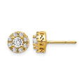 14k Diamond Semi-mount Stud Earrings
