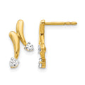 14k Yellow Gold Diamond Earrings