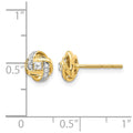 14k Diamond Knot Post Earrings
