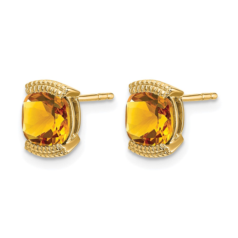 14k Citrine Post Earrings