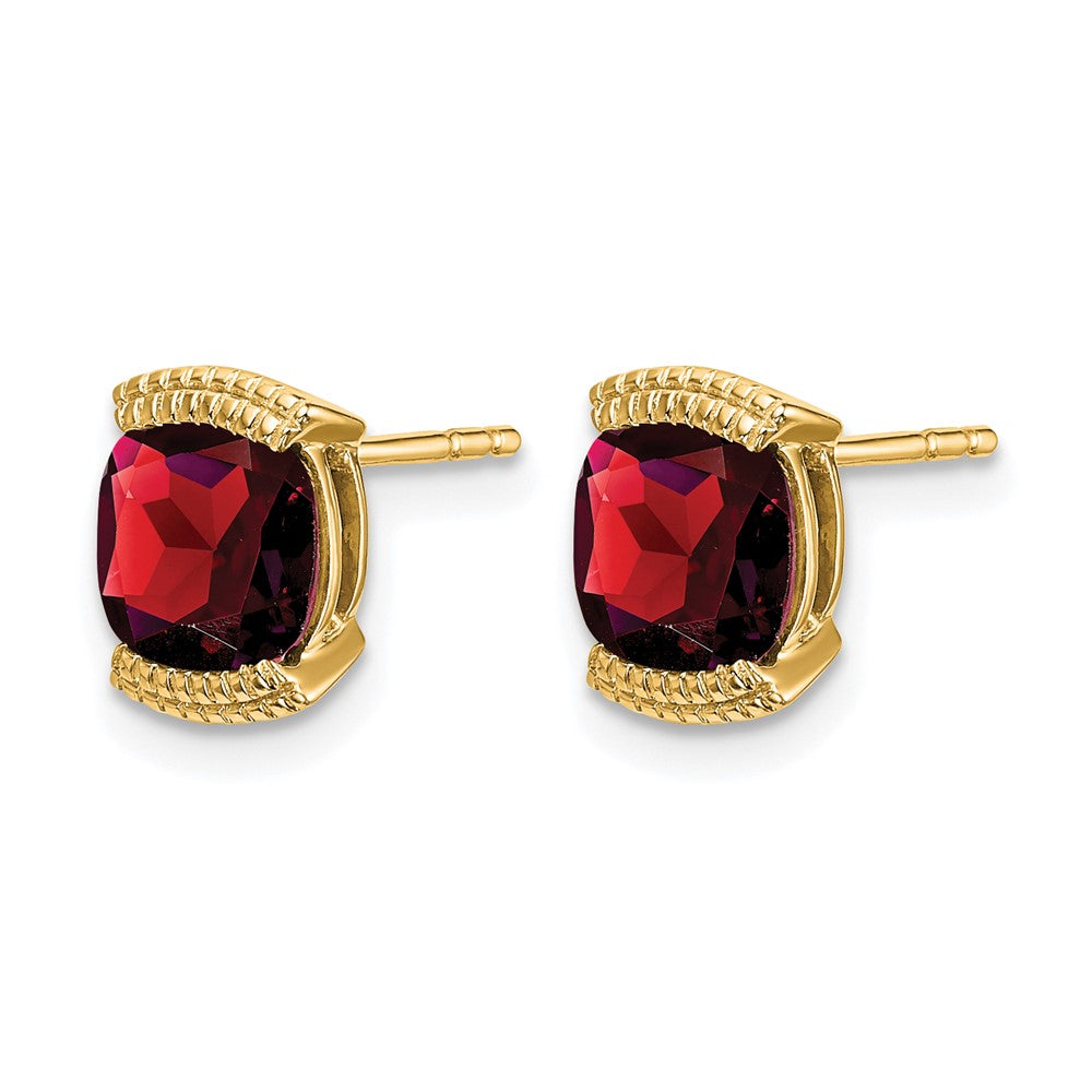 14k Garnet Post Earrings