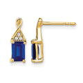 14k Sapphire and Diamond Earrings