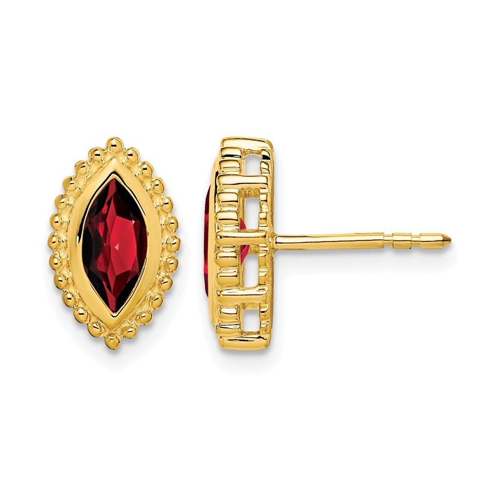 14k Marquise Garnet Post Earrings