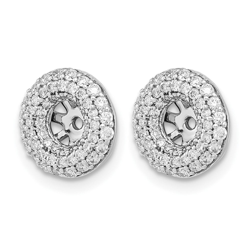 14k White Gold Diamond Earring Jackets