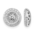 14k White Gold Diamond Earring Jackets