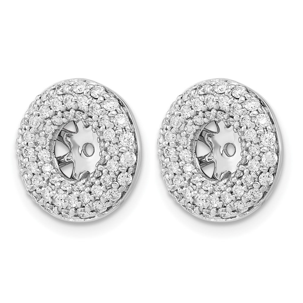 14k White Gold Diamond Earring Jackets
