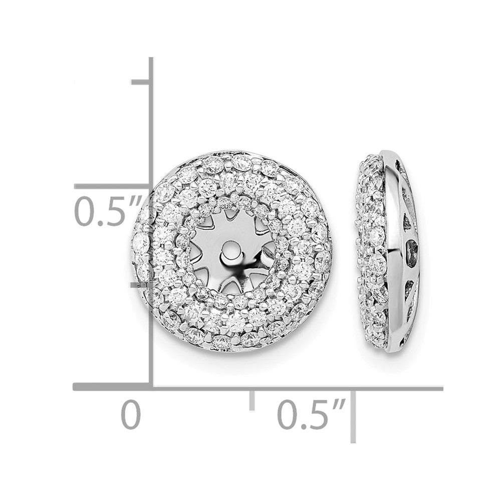14k White Gold Diamond Earring Jackets