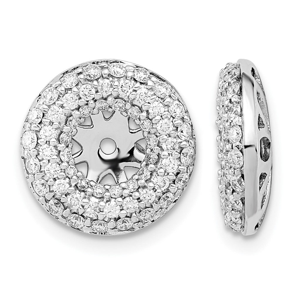 14k White Gold Diamond Earring Jackets