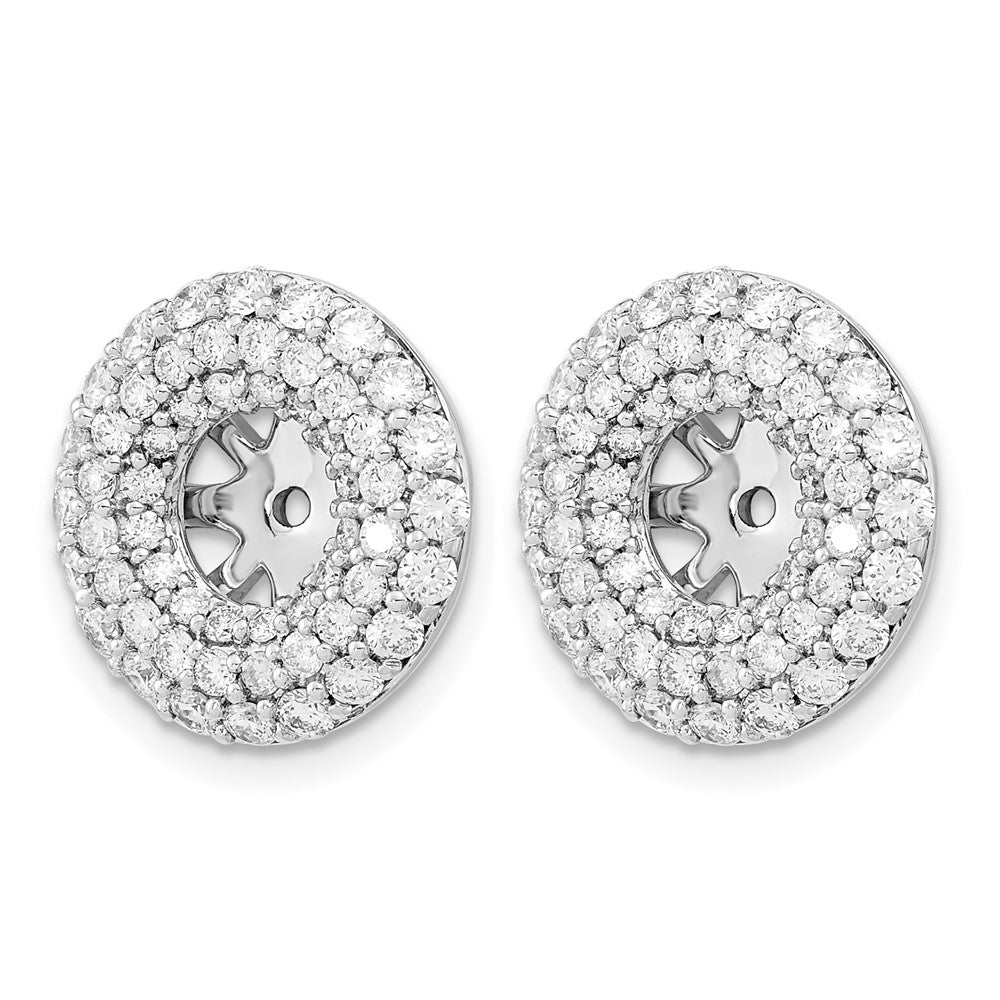 14k White Gold Diamond Earring Jackets