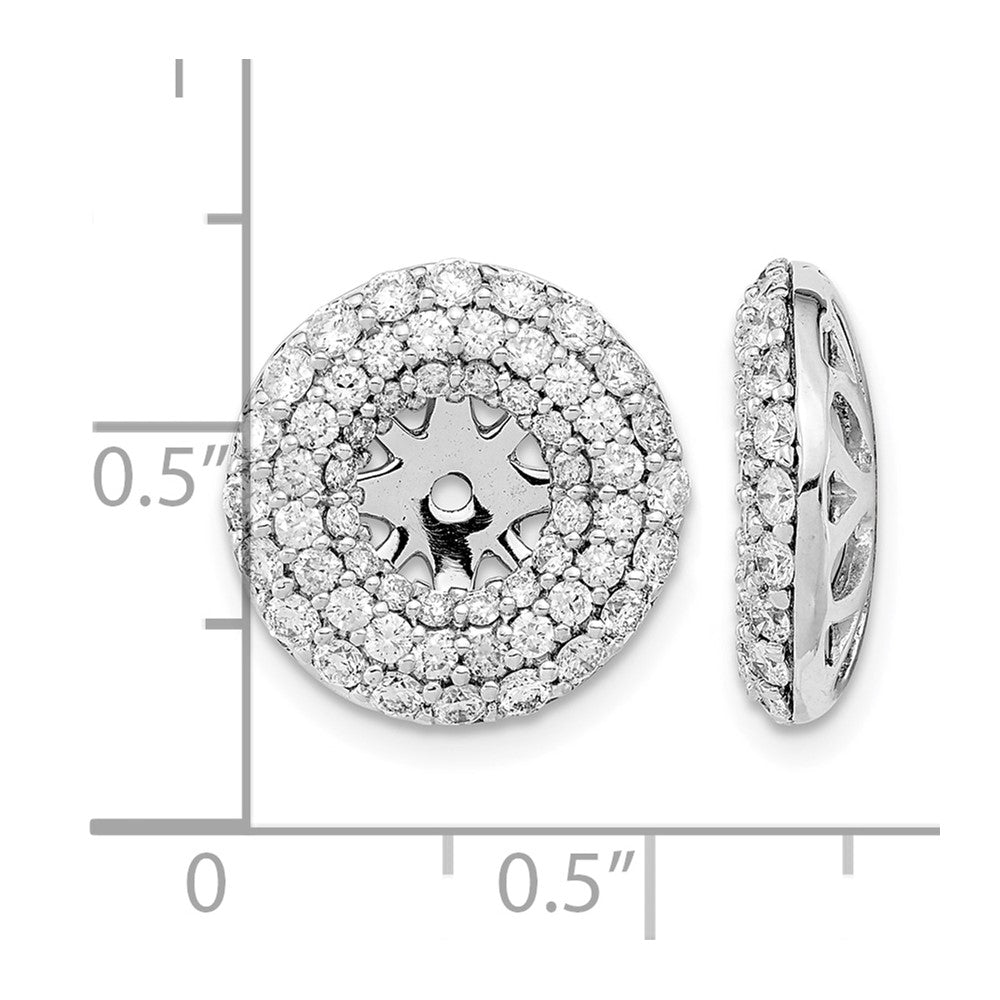 14k White Gold Diamond Earring Jackets