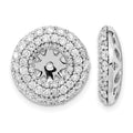 14k White Gold Diamond Earring Jackets